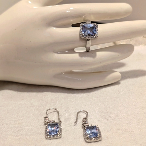 Ti Sento Milano 925 –High Quality Silver 925 Ring and Dangling Earrings. - Picture 2 of 7